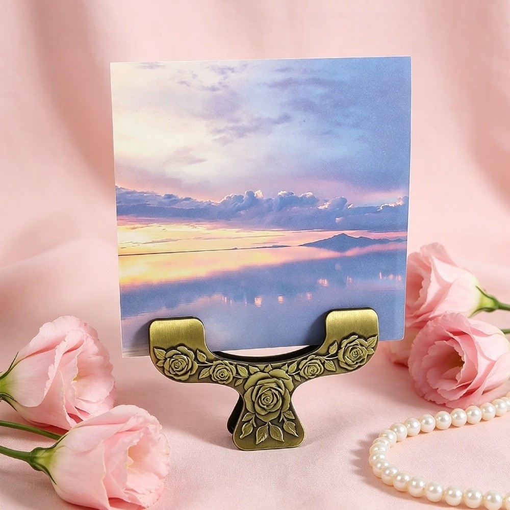 Stationery Books - Vintage gesneden metalen boekclips van zinkleger,