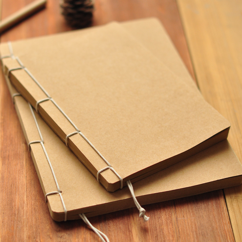 Vintage Leather Journal Notebook - Vintage handgemaakt notitieboekje van kraftpapier, schetsboek