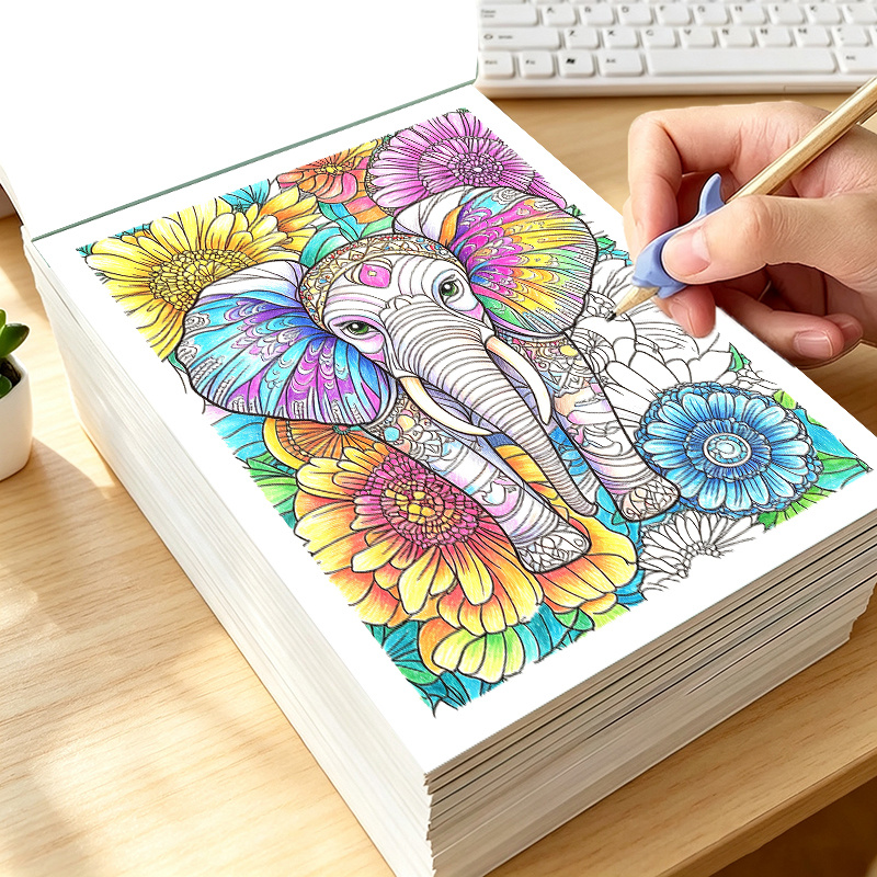 Adult Coloring Book Stress Relief - Kleurboek voor volwassenen met dierenmotieven: schattige