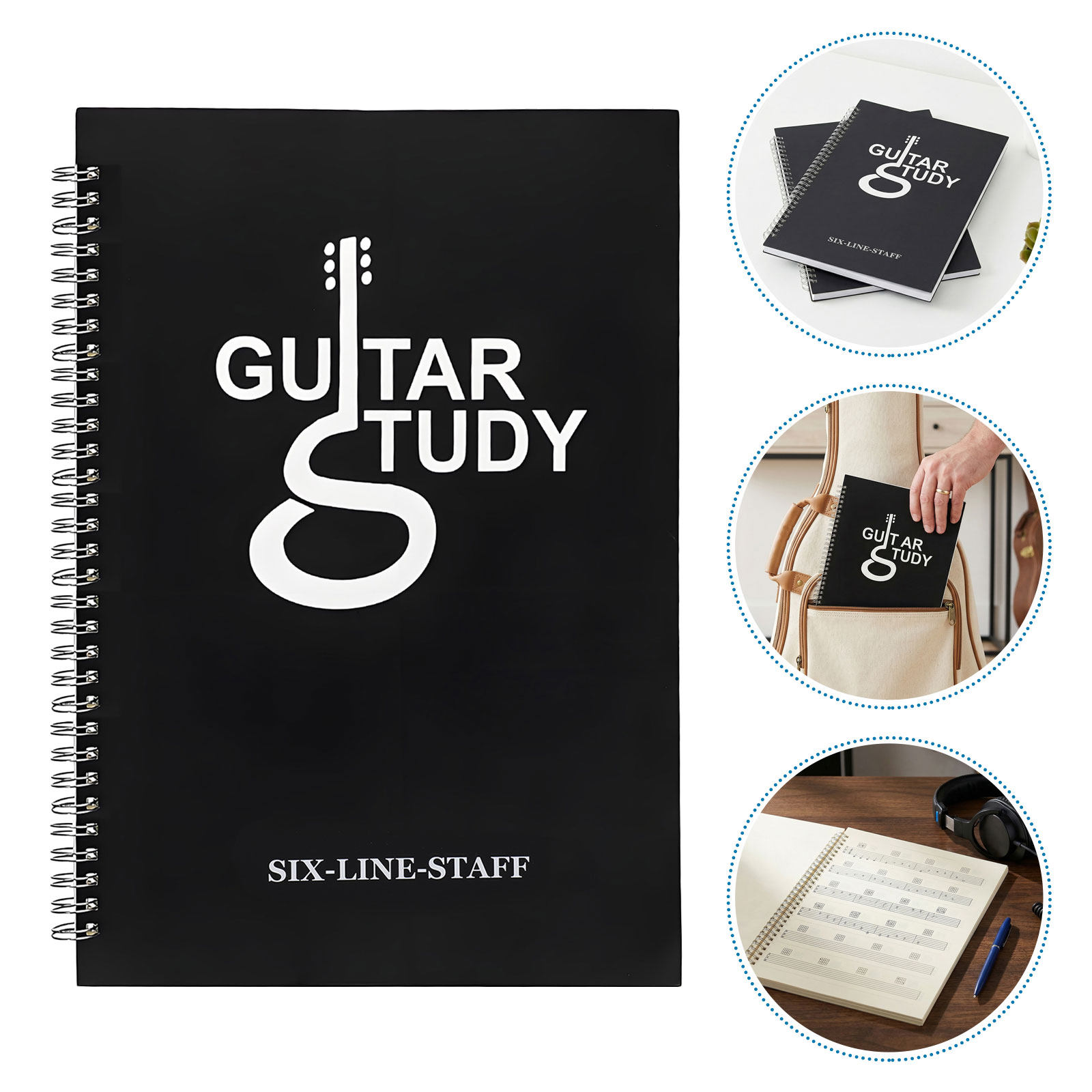 Blank Sheet Music Notebook - 2 stuks 6-snarige gitaar tabulatuur notitieboek