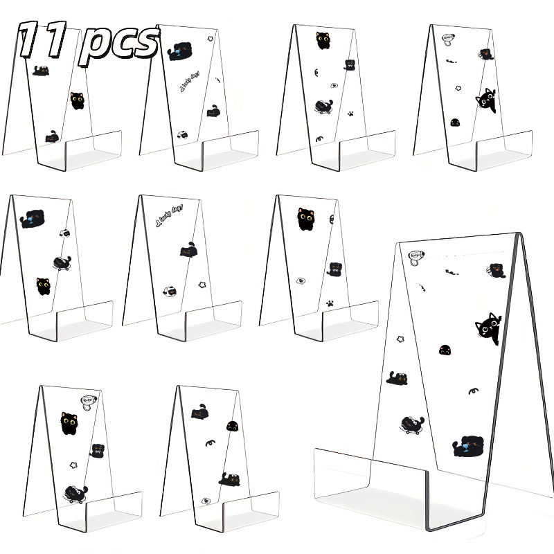 Clear Acrylic Book Stand Holder - 11 stuks acryl boekenstandaards, transparante standaards