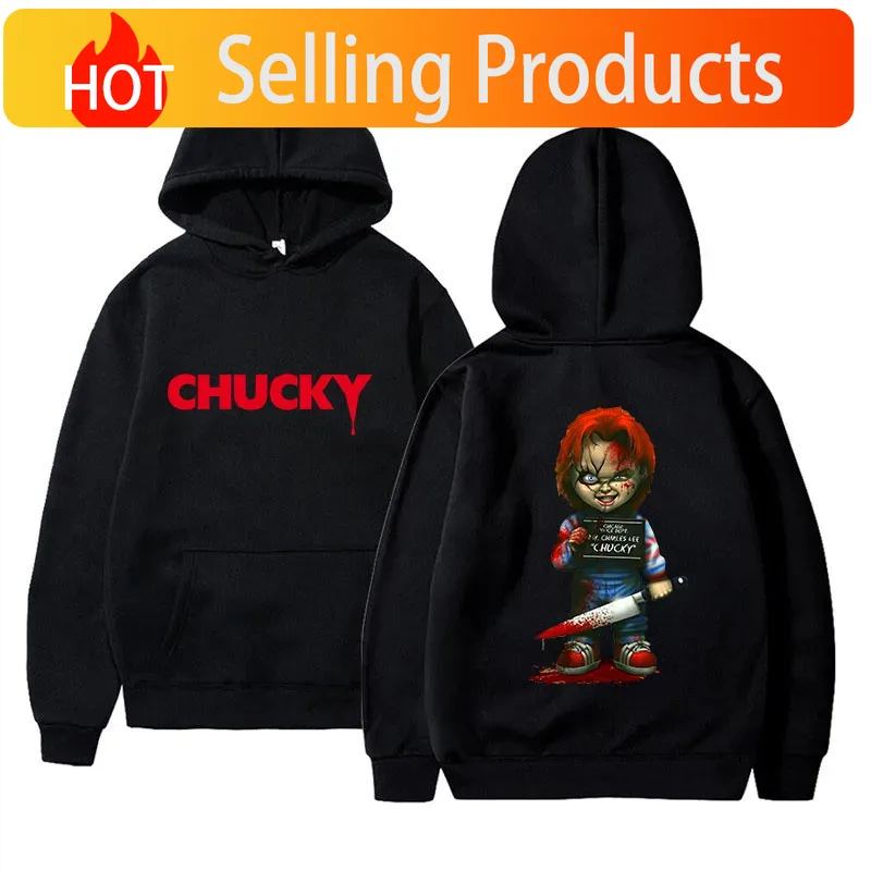 Movies - Horrorfilm Play Chucky Hoodies Harajuku Hip