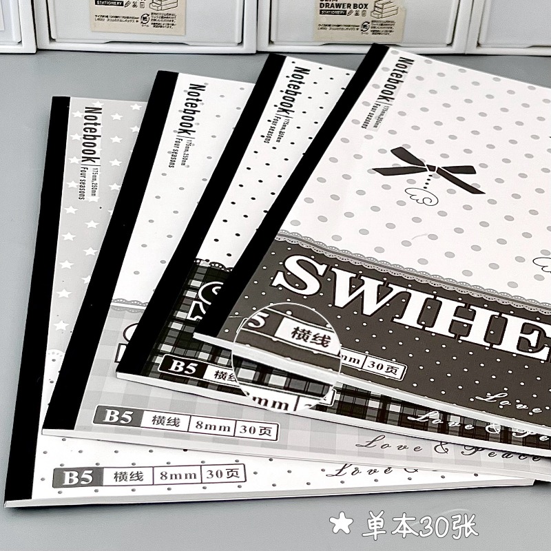 4 pakken zwart-wit Angel B5 pl - Blank Sheet Music Notebook recensie en prijs