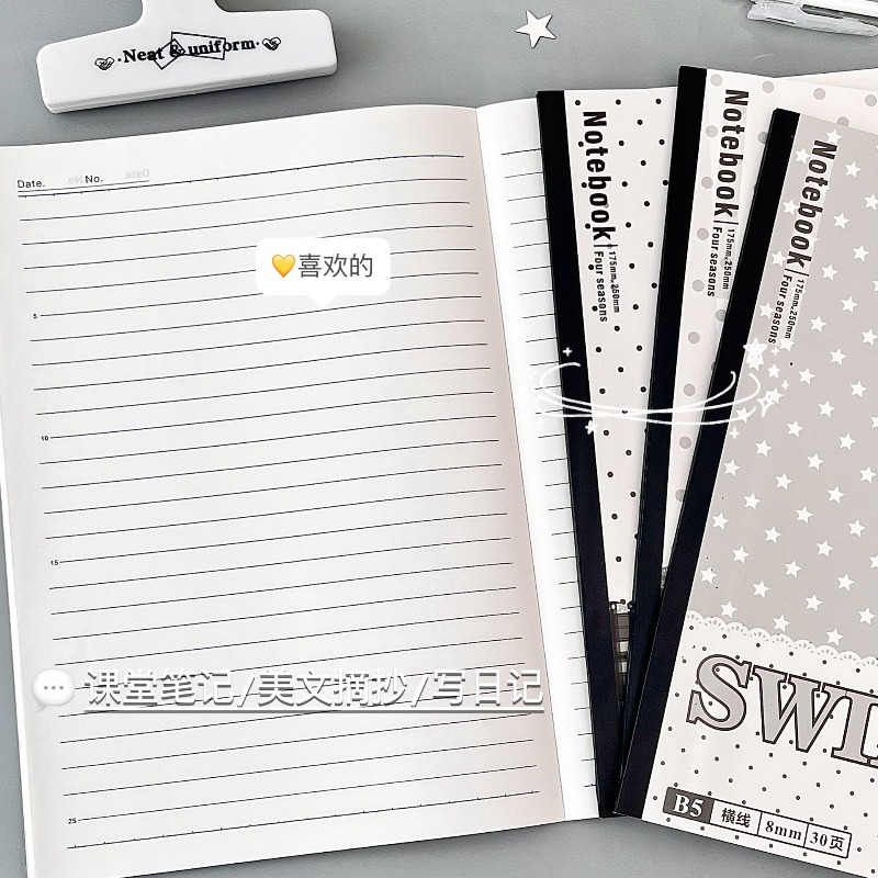 4 pakken zwart-wit Angel B5 pl - Blank Sheet Music Notebook recensie en prijs