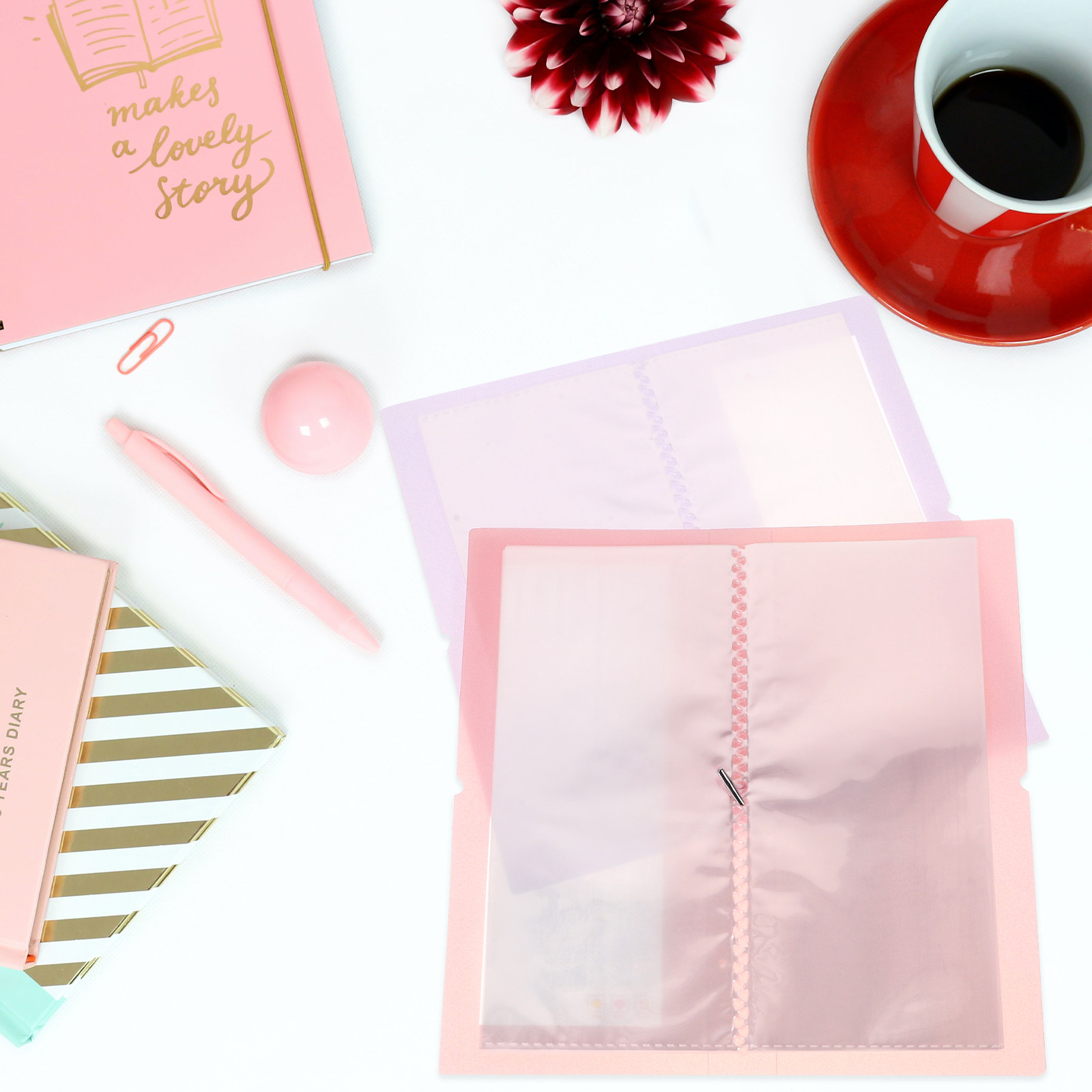 2 stuks doorzichtige opbergalb - Stationery Books recensie en prijs