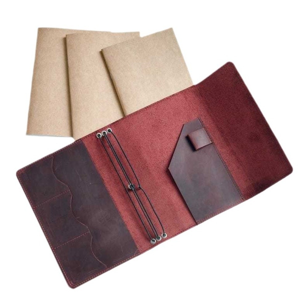 Leren navulbare notitieboekorg - Vintage Leather Journal Notebook recensie en prijs