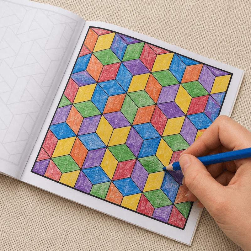 28 pagina's kleurboek met geom - Adult Coloring Book Stress Relief recensie en prijs