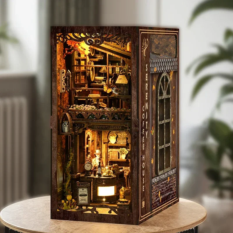 Serenity Coffee House Boekenpl - Diy Wooden Book Nook Kit Shelf Insert recensie en prijs