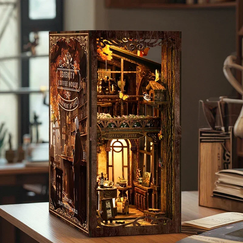 Serenity Coffee House Boekenpl - Diy Wooden Book Nook Kit Shelf Insert recensie en prijs
