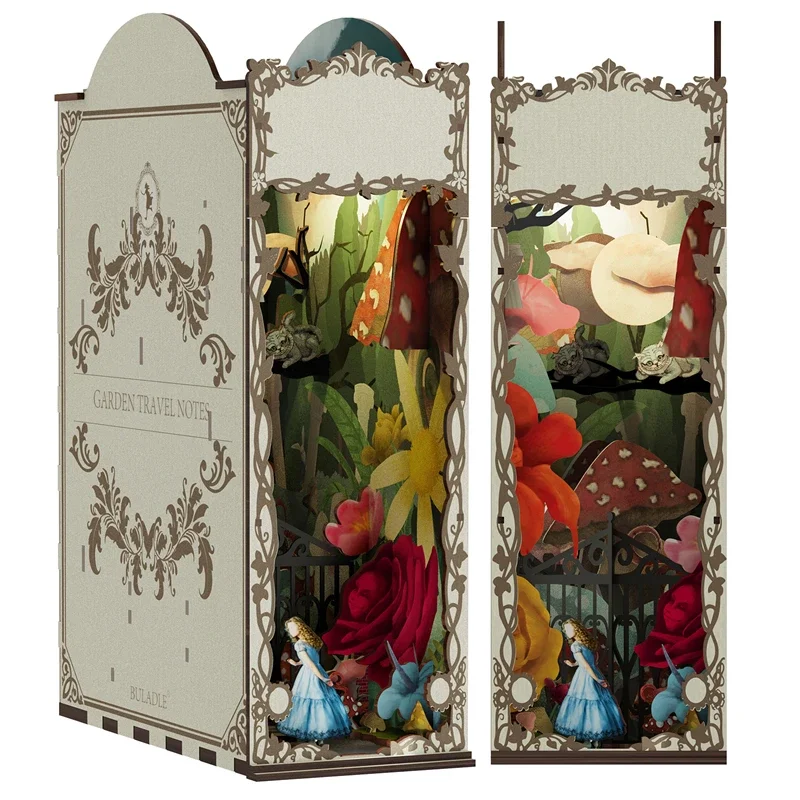Tuin Reisboek Boekensteunen Bo - Diy Wooden Book Nook Kit Shelf Insert recensie en prijs