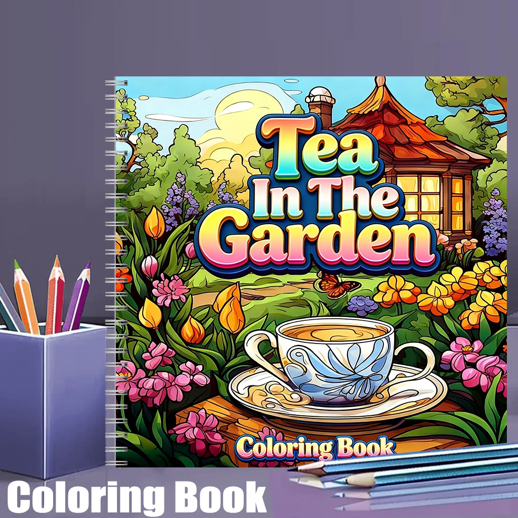 Tea In The Gardens kleurboek v - Adult Coloring Book Stress Relief recensie en prijs
